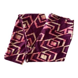 Lularoe OS Leggings - Pinks - Multicolored